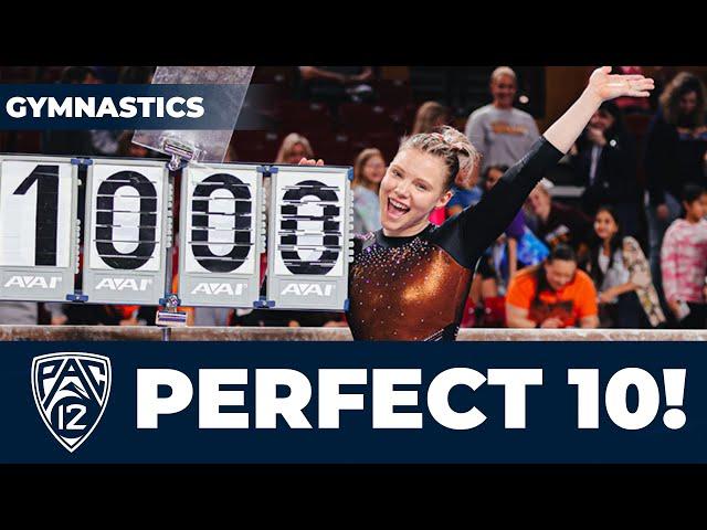 Oregon State’s Jade Carey earns first-ever 10 on beam to complete 13th Gym Slam in NCAA history