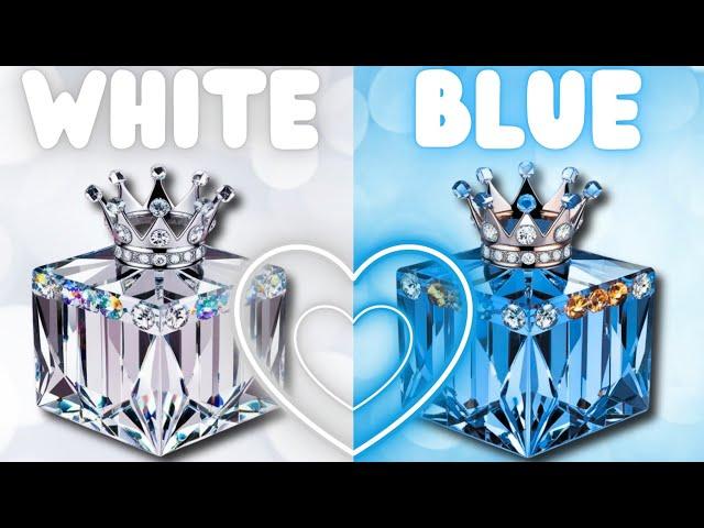 Choose your gift  2 gift box challenge||White vs Blue Edition  #goodvsbad #giftbox