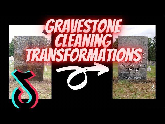 Gravestone Cleaning On TikTok || No Talking No Music || Gravestone Cleaning ASMR 103 || 8 Minutes