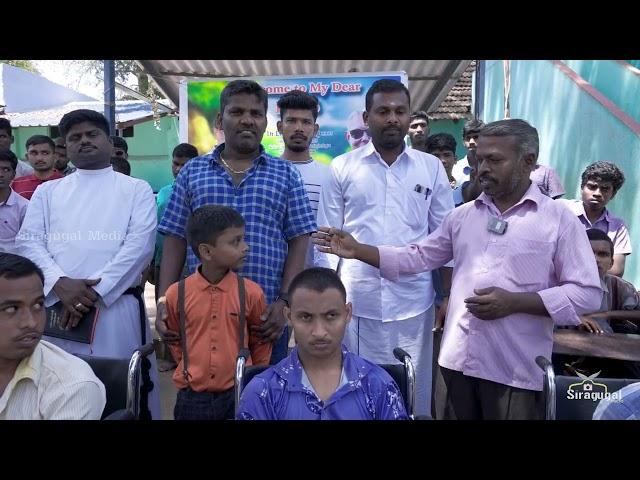 Wheelchair provided to CSI Polio Home children- MELUR