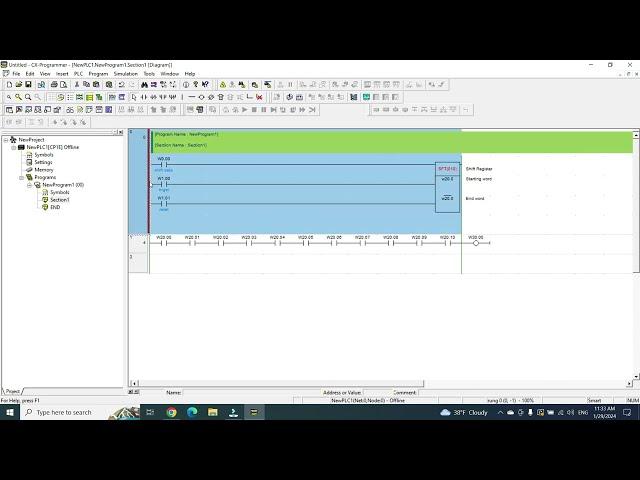 Omron CX programmer shift register #plc #programming