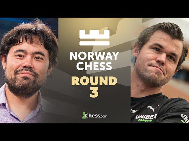 Norway Chess 2025! Will Magnus Topple Hikaru's Lead? Hikaru v. Gukesh & Arjun v. Fabiano In Rd 3