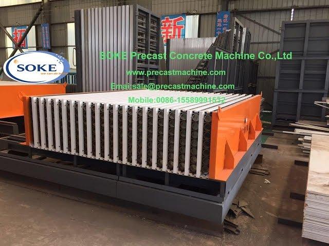 Lightweight hollow core wall panel machine