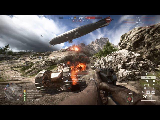 Battlefield 1: Light Flanker tank gameplay (No Commentary)