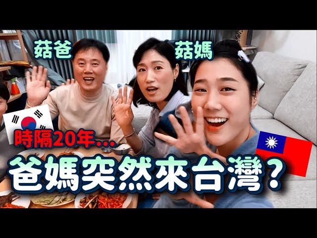 爸媽突然來台灣..金家全員首次在台灣一起過年囉溫馨幸福 VLOG 【金家團圓EP.1】｜韓勾ㄟ金針菇 찐쩐꾸