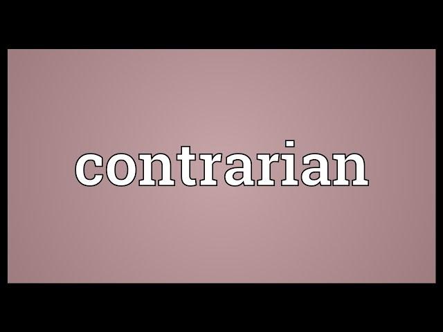 Contrarian Meaning