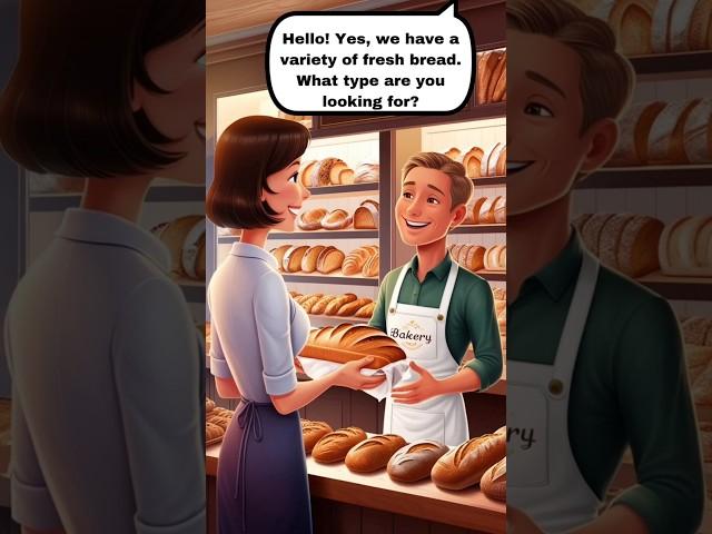 English Conversation Buying Bread At the Bakery #english #shortvideo #shortsvideo #shorts #short