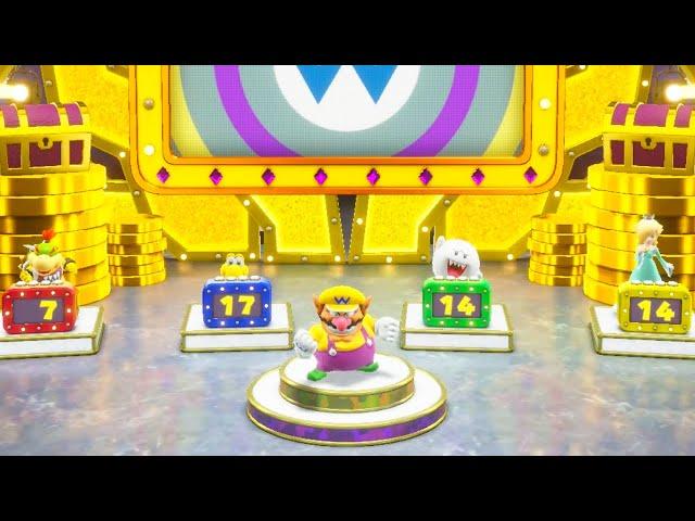 Super Mario Party Jamboree 4 Players - Wario's Buzzer Beater Minigame (Demo Gameplay)