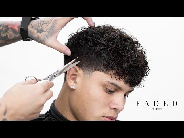  BEST TAPER FADE WITH CURLY HAIR BARBER TUTORIAL!!!