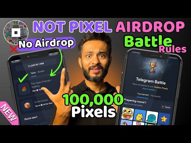 Not Pixel Airdrop 100,000 Pixels | Not Pixel New Task 1024 PX | Not Pixel Airdrop Telegram Battle