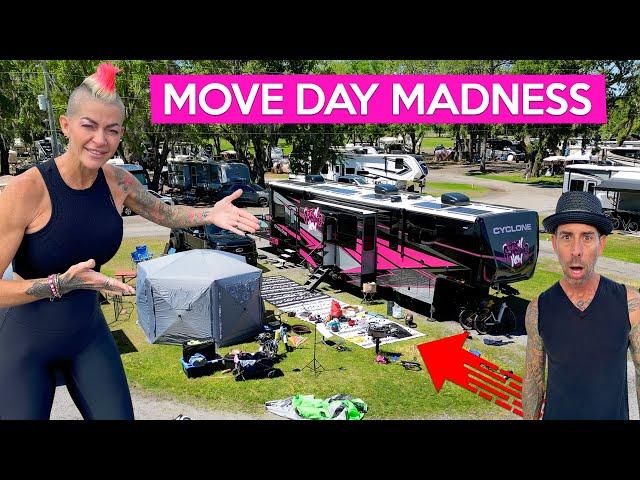 The CRAZINESS of move day- Full-Time RV family of 5!