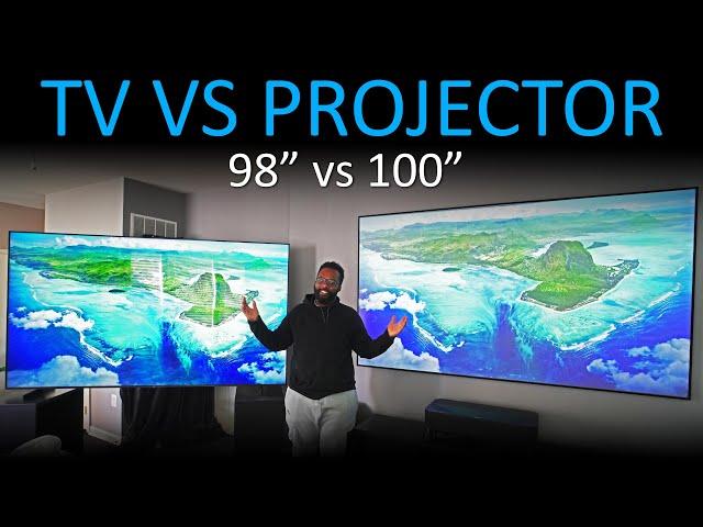 98" TV vs 100" Projector - The Results Will Surprise You!