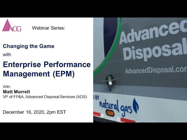 Changing the Game with Enterprise Performance Management (EPM)