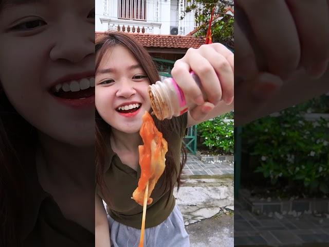 POV Skinny Boy's Challenge - Eating Pickled Duck Feet with Chili Sauce and Rainbow Candy | SHK