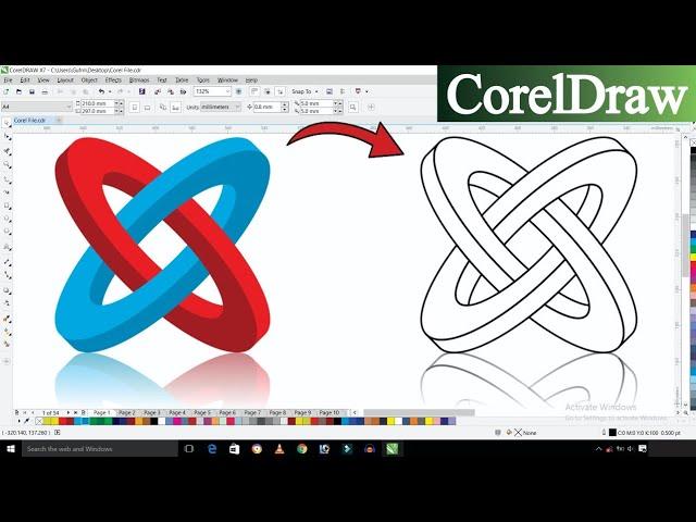 How To Make 3D Logo Design? | 3D Circle Design in Coreldraw | Corel Draw Design