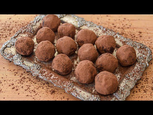 Just 2 ingredients! Delicious CHOCOLATE TRUFFLES with apples without cream and butter | easy recipe