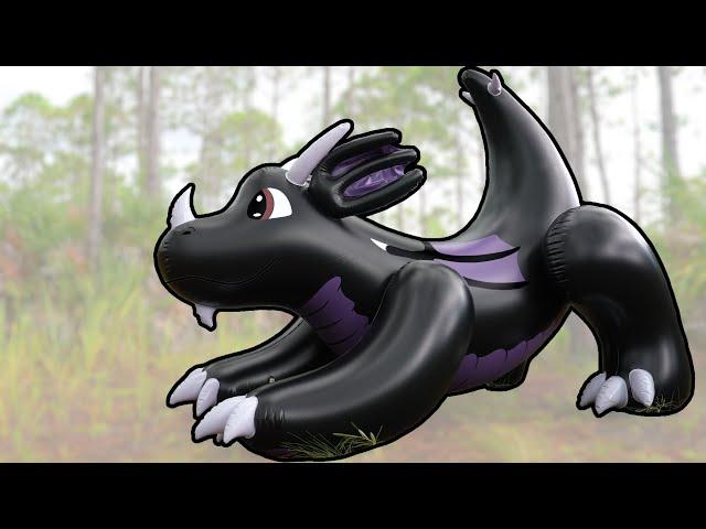 7-Foot Pouncing Dragon Ride-On Inflatable from TM Drake Toys