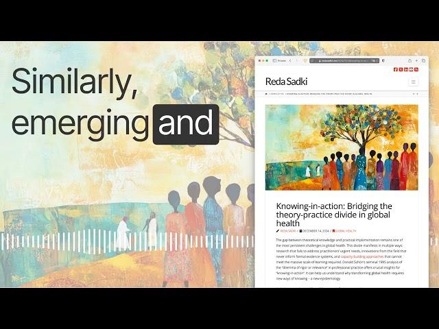 Knowing-in-action: Bridging the theory-practice divide in global health