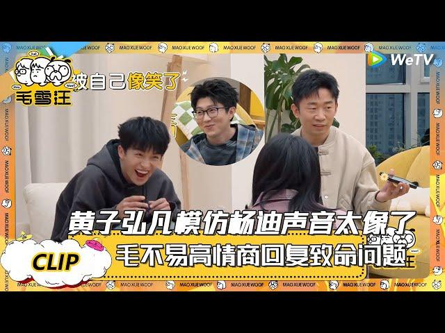 【2025春CLIP】EP112：黄子弘凡模仿杨迪的声音太像了，把自己像笑了，毛不易高情商回复！ |《毛雪汪2025年春日》 #综艺 #毛雪汪 #李雪琴 #毛不易 #黄子弘凡 #杨迪