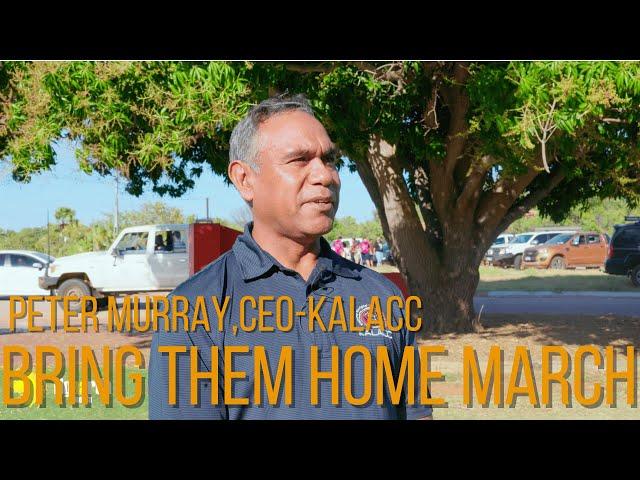 PETER MURRAY SPEAKING AT THE BROOME BRING THEM HOME MARCH