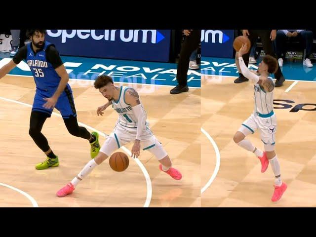 LaMelo Ball is crazy trying new moves like it's the playground 