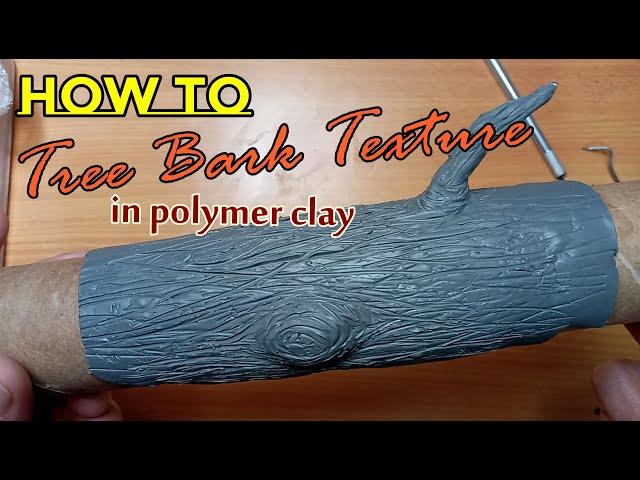 How to sculpt_Tree Bark texture in polymer clay | Life of Clay