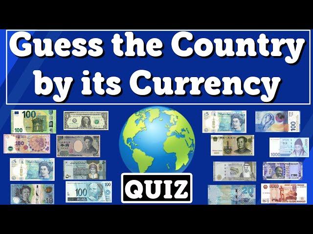 Guess the Country by its Currency Quiz | Guess the Currency Challenge