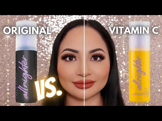 URBAN DECAY ALL NIGHTER MAKEUP SETTING SPRAY ORIGINAL VS. VITAMIN C | Comparison Review & Wear Test!