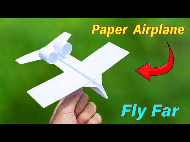 How to make a Paper Airplane that flies Far - Paper Airplane Easy