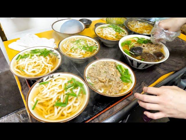 Close-up on a Day at the Busy Standing Udon Restaurant that Starts at 2AM!