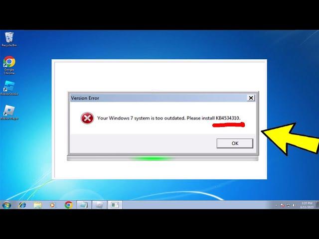 Your Windows 7 System is too outdated . Please Install Kb4534310 Roblox Error - How To Fix 