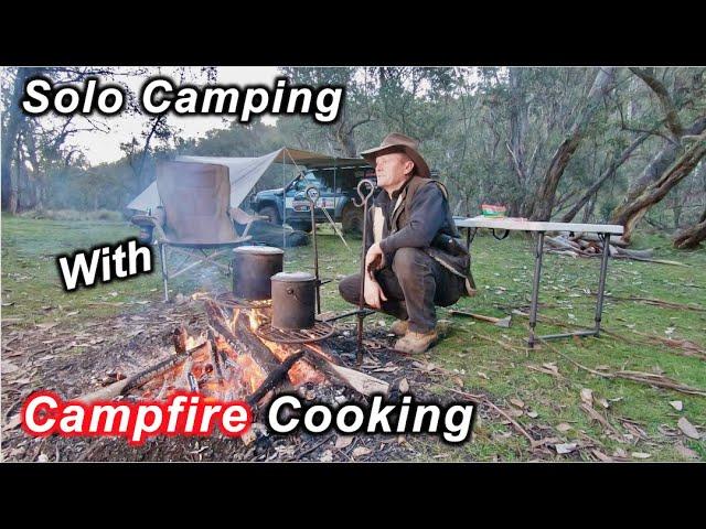 Solo Camp Cooking - [ Campfire Cooking In The Bush ]