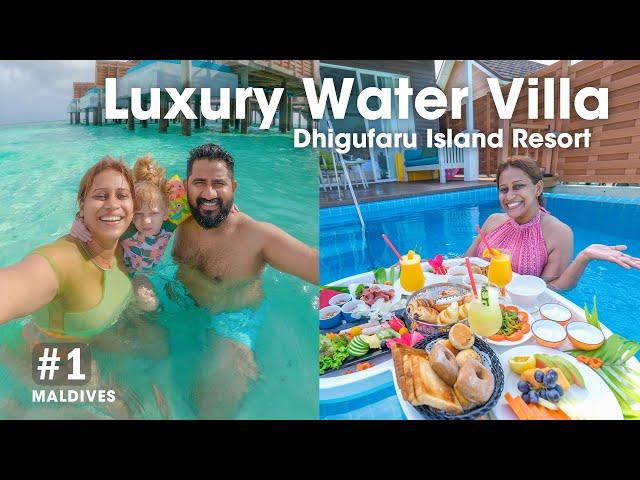 Maldives Luxury Resort Tour | Pool Water Villa | Dhigufaru Island Resort