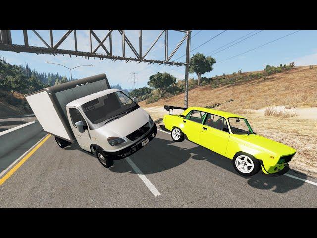 Реалистичные аварии русских машин (часть 9) - BeamNG Drive | CrashJoyBoy