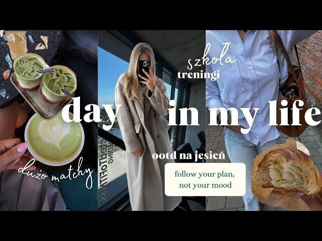 DAY IN MY LIFE | mój szkolny dzień, siłownia, slow life, matcha dates