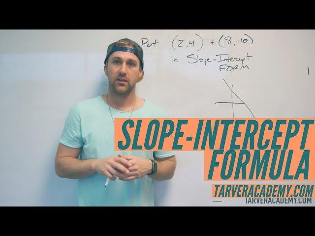 Putting Points in Slope Intercept Form y=mx+b FOR FUN // TARVER ACADEMY MATH