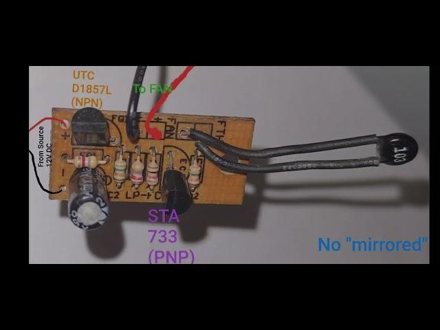 12V Fan Speed Controller by Temperature Electronic Circuit Photo & Diagram @HackMakeMod