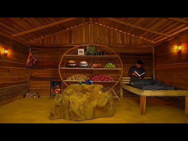 Full video: 150 Build a Warm and Comfortable Cecret Hut For Survival In The Woods, Log Cabin