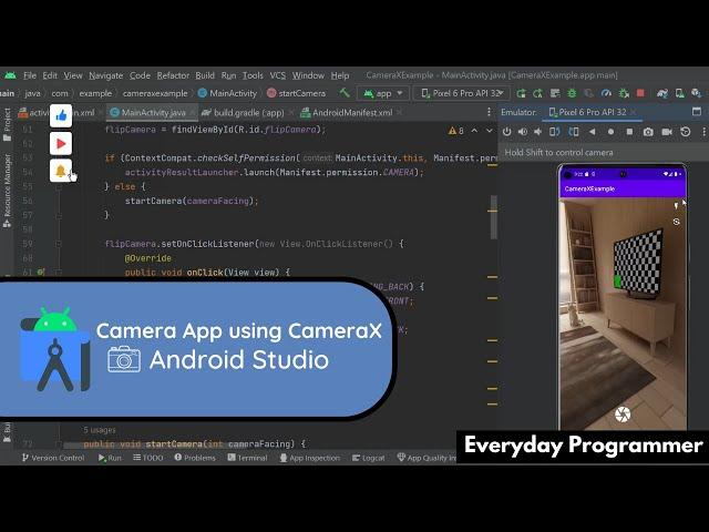 How to create a Camera App using CameraX in Android Studio