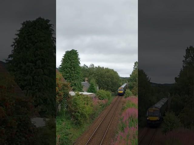 ScotRail class 170 and 158 DMUs making their way south