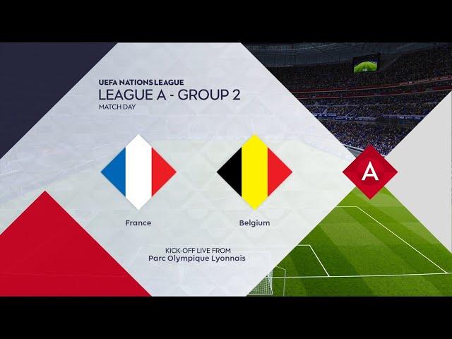 France vs Belgium | Parc OL | 2024-25 UEFA Nations League | PES 2021