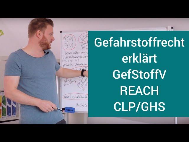 Gefahrstoffrecht- CLP u. REACH Verordnung, Chemikaliengesetz, Gefahrstoffverordnung- TRGS- SiFa