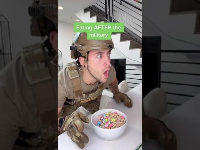 Eating Before And After The Military. #shorts