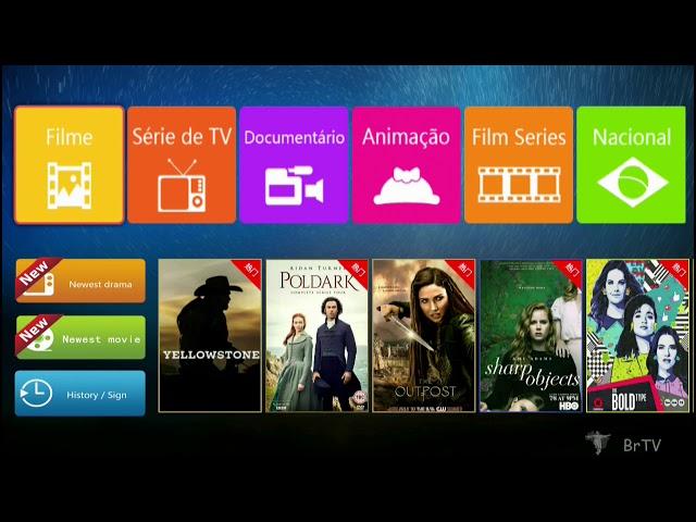 BRTV Brazilian Portuguese players live on demand video playback experience巴西葡萄语电视 BTV BOX HTV BOX 5