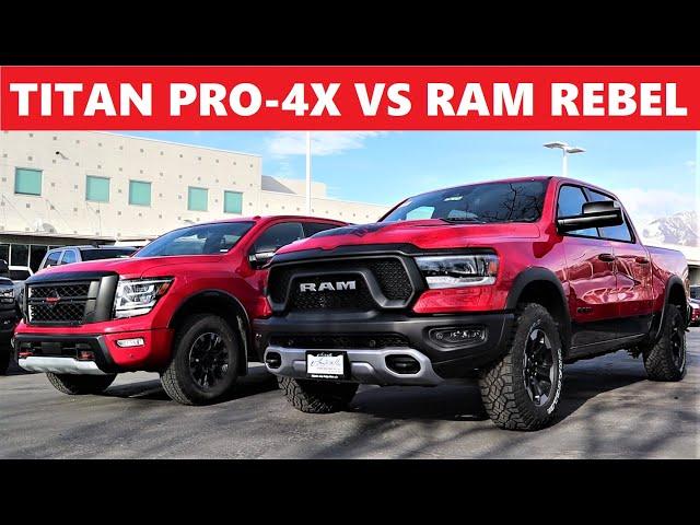 2021 Ram Rebel Vs 2021 Nissan Titan Pro-4X Driving Comparison: Which Truck Has The Better Engine?