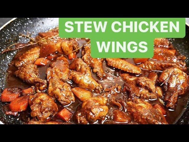 STEW CHICKEN WINGS | JAMAICAN BROWN STEW CHICKEN | DINNER IDEA