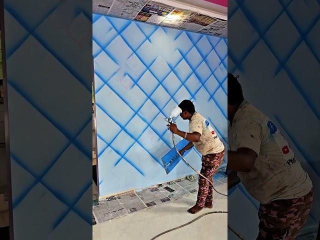 3d painting work on wall #highlight #texture #design #trending #video #painting #texturework