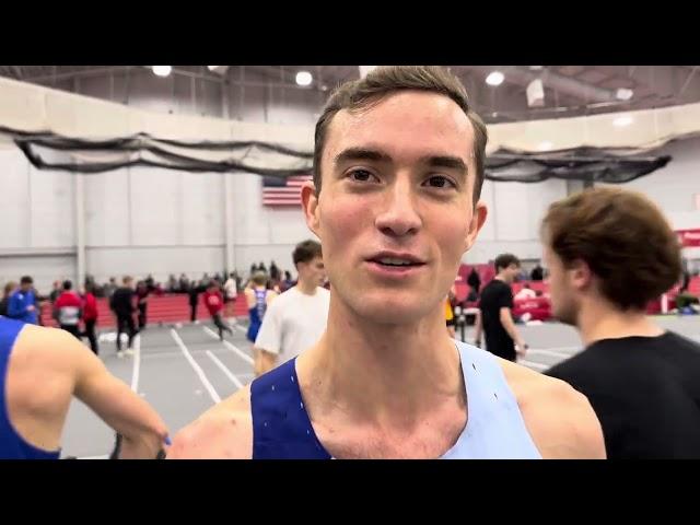 Kenneth Rooks after 7:42 3k pb in professional debut at 2024 BU Terrier