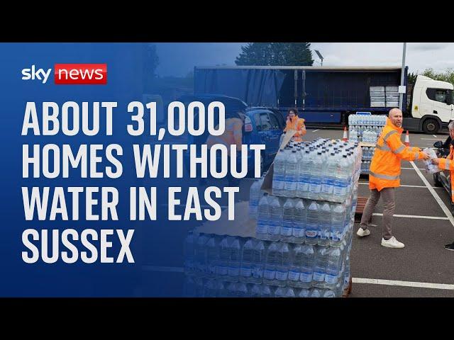 Over 30,000 properties left without water in East Sussex after mains pipe burst