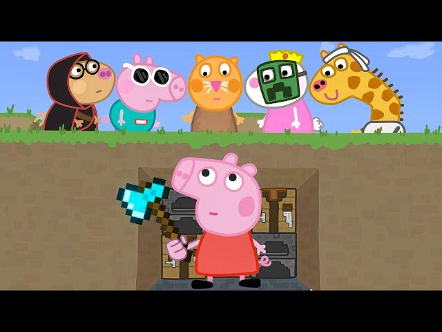 Minecraft Speedrunner Peppa vs 5 Hunters REMATCH